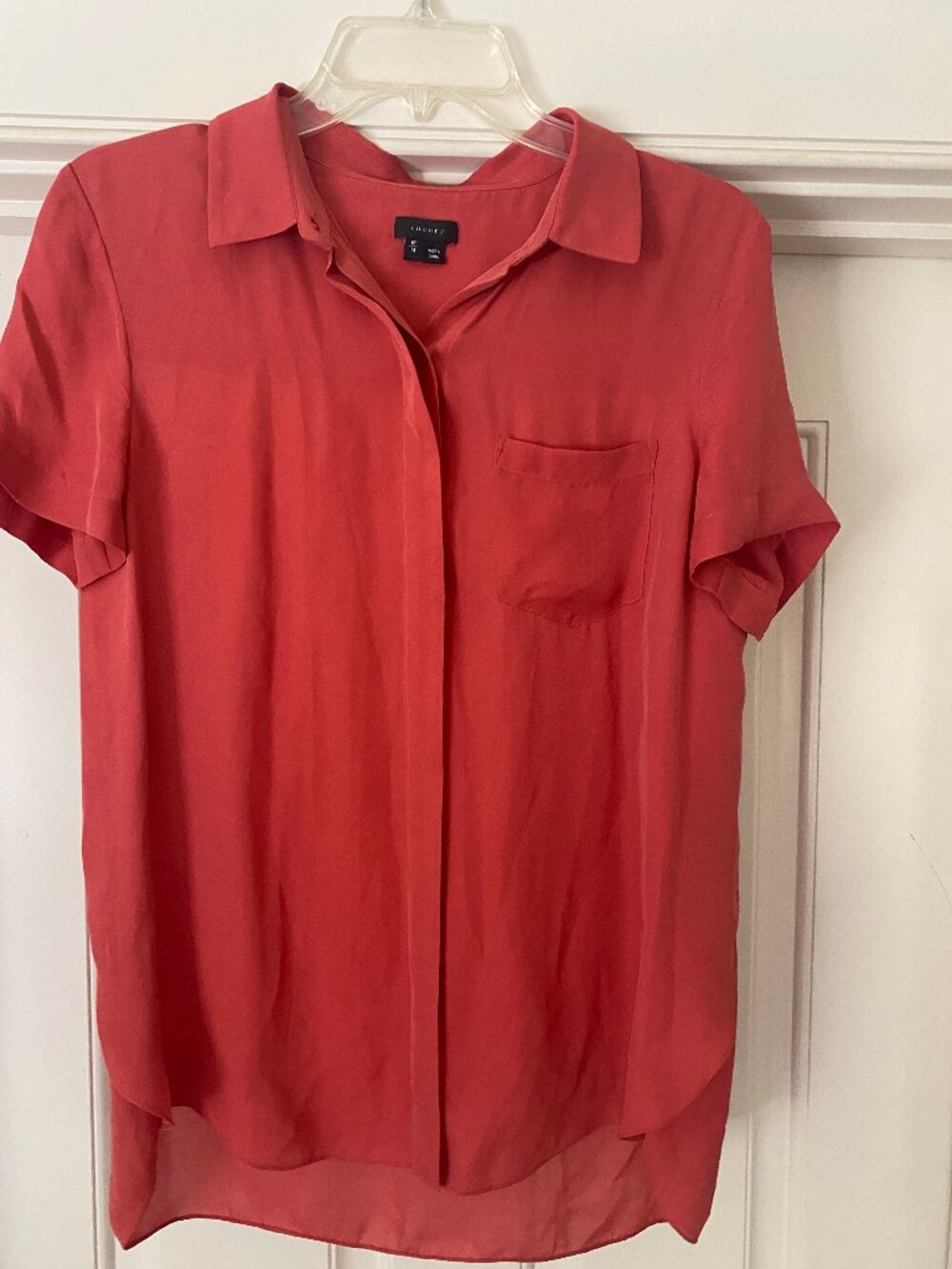 Theory Women's Red and Orange Blouse